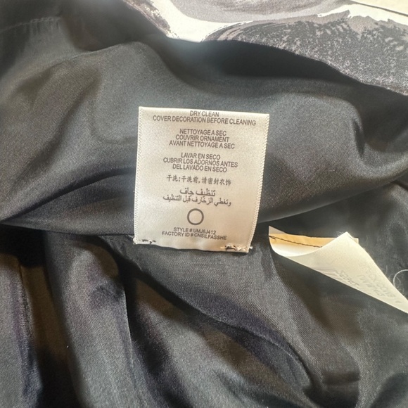 BCBGMaxazria Women Dress 4 Black Printed Silk Blend Strapless Mini Dress - Picture 9 of 10